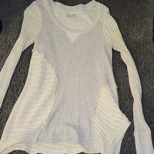 Anthropologie Mixed Media Sweater/Sweatshirt
